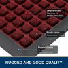 imageSmiry Front Door Mat Outside Entrance Red 295 x 17 and Bathroom Rugs Sets 2 Piece Burgundy 30 x 20  24 x 16 2 Item Bundle