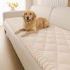 imageSmiry Fuzzy Couch Cover for Dogs Non Slip Washable Pet Sofa Cover Scratch Proof Hair Resistant Plush Sofa Slipcover Pet Friendly Couch Cushion Protector for Cat Camel 276 x 59Apricot