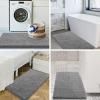 imageSmiry Luxury Chenille Bath Rug Extra Soft and Absorbent Shaggy Bathroom Mat Rugs Machine Washable NonSlip Plush Carpet Runner for Tub Shower and Bath Room 24x1636x24 Dark Grey