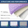 imageSmiry Luxury Chenille Bath Rug Set 2 Piece Extra Soft and Absorbent Shaggy Bathroom Mat Rugs Machine Washable NonSlip Plush Carpet Runner for Tub Shower and Bath Room24x1630x20Purple