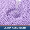 imageSmiry Luxury Chenille Bath Rug Set 2 Piece Extra Soft and Absorbent Shaggy Bathroom Mat Rugs Machine Washable NonSlip Plush Carpet Runner for Tub Shower and Bath Room24x1630x20Purple