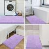 imageSmiry Luxury Chenille Bath Rug Set 2 Piece Extra Soft and Absorbent Shaggy Bathroom Mat Rugs Machine Washable NonSlip Plush Carpet Runner for Tub Shower and Bath Room24x1630x20Purple