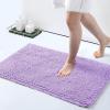 imageSmiry Luxury Chenille Bath Rug Set 2 Piece Extra Soft and Absorbent Shaggy Bathroom Mat Rugs Machine Washable NonSlip Plush Carpet Runner for Tub Shower and Bath Room24x1630x20Purple
