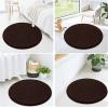 imageSmiry Luxury Chenille Round 30x30 Extra Soft and Absorbent Shaggy Bathroom Mat Rugs Machine Washable NonSlip Plush Carpet for Tub Shower and Bath Room Brown