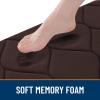 imageSmiry Memory Foam Bath Mat 30x20 Ultra Soft NonSlip Bathroom Rug Plush Water Absorbent Quick Dry and Machine Washable Floor Mat for Shower Tub amp Home Decor GreyBrown