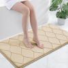 imageSmiry Memory Foam Bath Mat 30x20 Ultra Soft NonSlip Bathroom Rug Plush Water Absorbent Quick Dry and Machine Washable Floor Mat for Shower Tub amp Home Decor GreyBeige