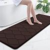 imageSmiry Memory Foam Bath Mat 30x20 Ultra Soft NonSlip Bathroom Rug Plush Water Absorbent Quick Dry and Machine Washable Floor Mat for Shower Tub amp Home Decor GreyBrown