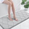 imageSmiry Memory Foam Bath Mat 30x20 Ultra Soft NonSlip Bathroom Rug Plush Water Absorbent Quick Dry and Machine Washable Floor Mat for Shower Tub amp Home Decor GreyLight Grey