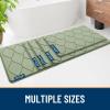 imageSmiry Memory Foam Bath Mat 30x20 Ultra Soft NonSlip Bathroom Rug Plush Water Absorbent Quick Dry and Machine Washable Floor Mat for Shower Tub amp Home Decor GreySage Green