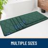 imageSmiry Memory Foam Bath Mat 30x20 Ultra Soft NonSlip Bathroom Rug Plush Water Absorbent Quick Dry and Machine Washable Floor Mat for Shower Tub amp Home Decor GreyHunter Green