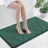 imageSmiry Memory Foam Bath Mat 30x20 Ultra Soft NonSlip Bathroom Rug Plush Water Absorbent Quick Dry and Machine Washable Floor Mat for Shower Tub amp Home Decor GreyHunter Green