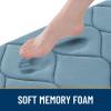 imageSmiry Memory Foam Bath Mat 30x20 Ultra Soft NonSlip Bathroom Rug Plush Water Absorbent Quick Dry and Machine Washable Floor Mat for Shower Tub amp Home Decor GreyAiry Blue