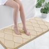 imageSmiry Memory Foam Bath Mat 30x20 Ultra Soft NonSlip Bathroom Rug Plush Water Absorbent Quick Dry and Machine Washable Floor Mat for Shower Tub amp Home Decor GreyBeige