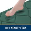 imageSmiry Memory Foam Bath Mat 30x20 Ultra Soft NonSlip Bathroom Rug Plush Water Absorbent Quick Dry and Machine Washable Floor Mat for Shower Tub amp Home Decor GreyHunter Green