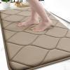 imageSmiry Memory Foam Bath Mat 30x20 Ultra Soft NonSlip Bathroom Rug Plush Water Absorbent Quick Dry and Machine Washable Floor Mat for Shower Tub amp Home Decor GreyTan