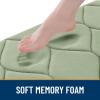 imageSmiry Memory Foam Bath Mat 30x20 Ultra Soft NonSlip Bathroom Rug Plush Water Absorbent Quick Dry and Machine Washable Floor Mat for Shower Tub amp Home Decor GreySage Green