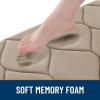 imageSmiry Memory Foam Bath Mat 30x20 Ultra Soft NonSlip Bathroom Rug Plush Water Absorbent Quick Dry and Machine Washable Floor Mat for Shower Tub amp Home Decor GreyTan