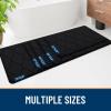 imageSmiry Memory Foam Bath Mat 30x20 Ultra Soft NonSlip Bathroom Rug Plush Water Absorbent Quick Dry and Machine Washable Floor Mat for Shower Tub amp Home Decor GreyBlack