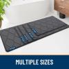imageSmiry Memory Foam Bath Mat 30x20 Ultra Soft NonSlip Bathroom Rug Plush Water Absorbent Quick Dry and Machine Washable Floor Mat for Shower Tub amp Home Decor GreyDark Grey