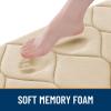 imageSmiry Memory Foam Bath Mat 30x20 Ultra Soft NonSlip Bathroom Rug Plush Water Absorbent Quick Dry and Machine Washable Floor Mat for Shower Tub amp Home Decor GreyBeige