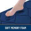 imageSmiry Memory Foam Bath Mat 30x20 Ultra Soft NonSlip Bathroom Rug Plush Water Absorbent Quick Dry and Machine Washable Floor Mat for Shower Tub amp Home Decor GreyNavy Blue