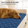 imageSmiry Pet Couch Cover for Dogs Washable NonSlip Fuzzy Couch Covers for 3 Cushion Sofa Pet Friendly Soft Thick Furniture Protector Sofa Slipcover Mat for Dogs Dark Grey 276 x 59Navy