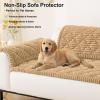 imageSmiry Pet Couch Cover for Dogs Washable NonSlip Fuzzy Couch Covers for 3 Cushion Sofa Pet Friendly Soft Thick Furniture Protector Sofa Slipcover Mat for Dogs Dark Grey 276 x 59Camel