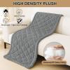 imageSmiry Pet Couch Cover for Dogs Washable NonSlip Fuzzy Couch Covers for 3 Cushion Sofa Pet Friendly Soft Thick Furniture Protector Sofa Slipcover Mat for Dogs Dark Grey 276 x 59Grey