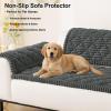 imageSmiry Pet Couch Cover for Dogs Washable NonSlip Fuzzy Couch Covers for 3 Cushion Sofa Pet Friendly Soft Thick Furniture Protector Sofa Slipcover Mat for Dogs Dark Grey 276 x 59Dark Grey