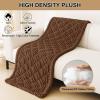 imageSmiry Pet Couch Cover for Dogs Washable NonSlip Fuzzy Couch Covers for 3 Cushion Sofa Pet Friendly Soft Thick Furniture Protector Sofa Slipcover Mat for Dogs Dark Grey 276 x 59Chocolate
