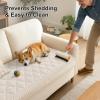 imageSmiry Pet Couch Cover for Dogs Washable NonSlip Fuzzy Couch Covers for 3 Cushion Sofa Pet Friendly Soft Thick Furniture Protector Sofa Slipcover Mat for Dogs Dark Grey 276 x 59White