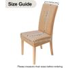 imageSmiry Velvet Stretch Chair Covers for Dining Room Set of 4 Soft Fit Removable Washable Kitchen Parsons Chair Slipcover Protector KhakiBeige