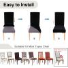imageSmiry Velvet Stretch Chair Covers for Dining Room Set of 4 Soft Fit Removable Washable Kitchen Parsons Chair Slipcover Protector KhakiBlack