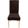 imageSmiry Velvet Stretch Chair Covers for Dining Room Set of 4 Soft Fit Removable Washable Kitchen Parsons Chair Slipcover Protector KhakiCoffee