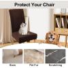 imageSmiry Velvet Stretch Chair Covers for Dining Room Set of 4 Soft Fit Removable Washable Kitchen Parsons Chair Slipcover Protector KhakiCoffee
