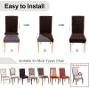 imageSmiry Velvet Stretch Chair Covers for Dining Room Set of 4 Soft Fit Removable Washable Kitchen Parsons Chair Slipcover Protector KhakiCoffee
