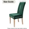 imageSmiry Velvet Stretch Chair Covers for Dining Room Set of 4 Soft Fit Removable Washable Kitchen Parsons Chair Slipcover Protector KhakiDark Green