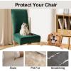 imageSmiry Velvet Stretch Chair Covers for Dining Room Set of 4 Soft Fit Removable Washable Kitchen Parsons Chair Slipcover Protector KhakiDark Green