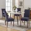 imageSmiry Velvet Stretch Chair Covers for Dining Room Set of 4 Soft Fit Removable Washable Kitchen Parsons Chair Slipcover Protector KhakiDark Grey