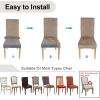 imageSmiry Velvet Stretch Chair Covers for Dining Room Set of 4 Soft Fit Removable Washable Kitchen Parsons Chair Slipcover Protector KhakiKhaki