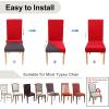 imageSmiry Velvet Stretch Chair Covers for Dining Room Set of 4 Soft Fit Removable Washable Kitchen Parsons Chair Slipcover Protector KhakiRed