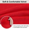 imageSmiry Velvet Stretch Chair Covers for Dining Room Set of 4 Soft Fit Removable Washable Kitchen Parsons Chair Slipcover Protector KhakiRed