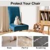 imageSmiry Velvet Stretch Chair Covers for Dining Room Set of 4 Soft Fit Removable Washable Kitchen Parsons Chair Slipcover Protector KhakiTeal