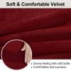 imageSmiry Velvet Stretch Chair Covers for Dining Room Set of 4 Soft Fit Removable Washable Kitchen Parsons Chair Slipcover Protector KhakiWine Red