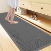 imageSmiry Waffle Bath Mat 30x20 Extra Soft Absorbent Bathroom Rugs Non Slip Machine Washable Quick Dry Bath Rugs for Bathroom Floor Tub Shower Home Decor Accessories BrownDark Grey