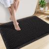 imageSmiry Waffle Bath Mat 30x20 Extra Soft Absorbent Bathroom Rugs Non Slip Machine Washable Quick Dry Bath Rugs for Bathroom Floor Tub Shower Home Decor Accessories BrownBlack