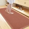 imageSmiry Waffle Bath Mat 30x20 Extra Soft Absorbent Bathroom Rugs Non Slip Machine Washable Quick Dry Bath Rugs for Bathroom Floor Tub Shower Home Decor Accessories BrownOrange