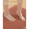 imageSmiry Waffle Bath Mat 30x20 Extra Soft Absorbent Bathroom Rugs Non Slip Machine Washable Quick Dry Bath Rugs for Bathroom Floor Tub Shower Home Decor Accessories BrownOrange