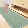 imageSmiry Waffle Bath Mat 30x20 Extra Soft Absorbent Bathroom Rugs Non Slip Machine Washable Quick Dry Bath Rugs for Bathroom Floor Tub Shower Home Decor Accessories BrownSage Green