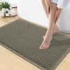 imageSmiry Waffle Bath Mat 30x20 Extra Soft Absorbent Bathroom Rugs Non Slip Machine Washable Quick Dry Bath Rugs for Bathroom Floor Tub Shower Home Decor Accessories BrownGreen